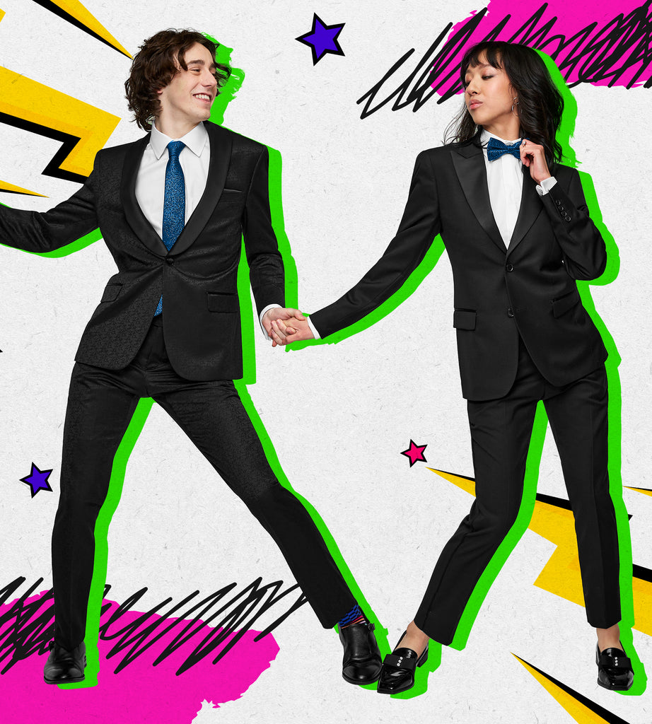 Black Tux Prom Look Tip Top