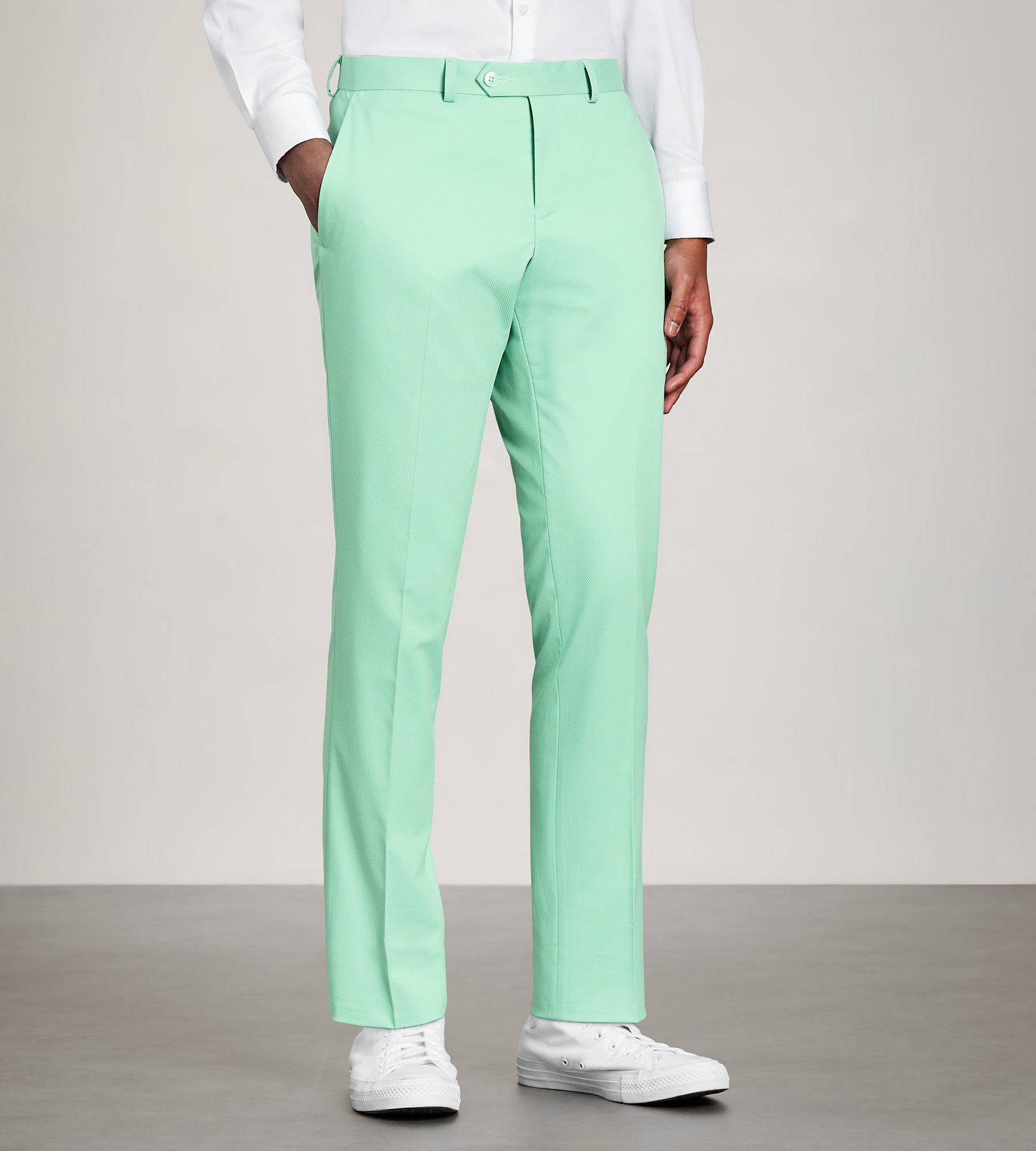 Slim Fit Green Solid Suit Pants Tip Top Slim Fit Green Solid Suit Pants Tip Top