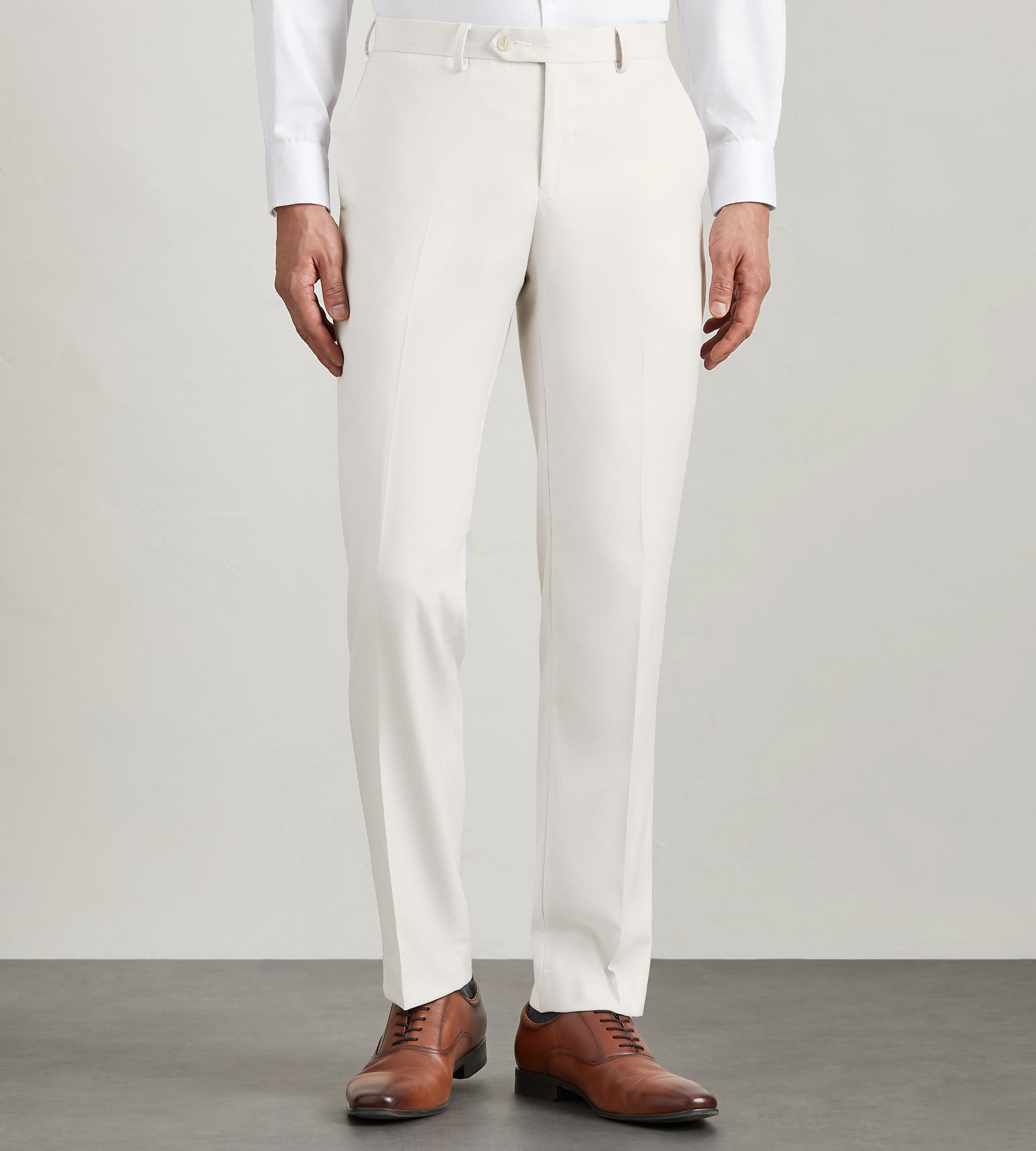 What Belt To Wear With White Shoes Modern Fit Off White Solid Suit