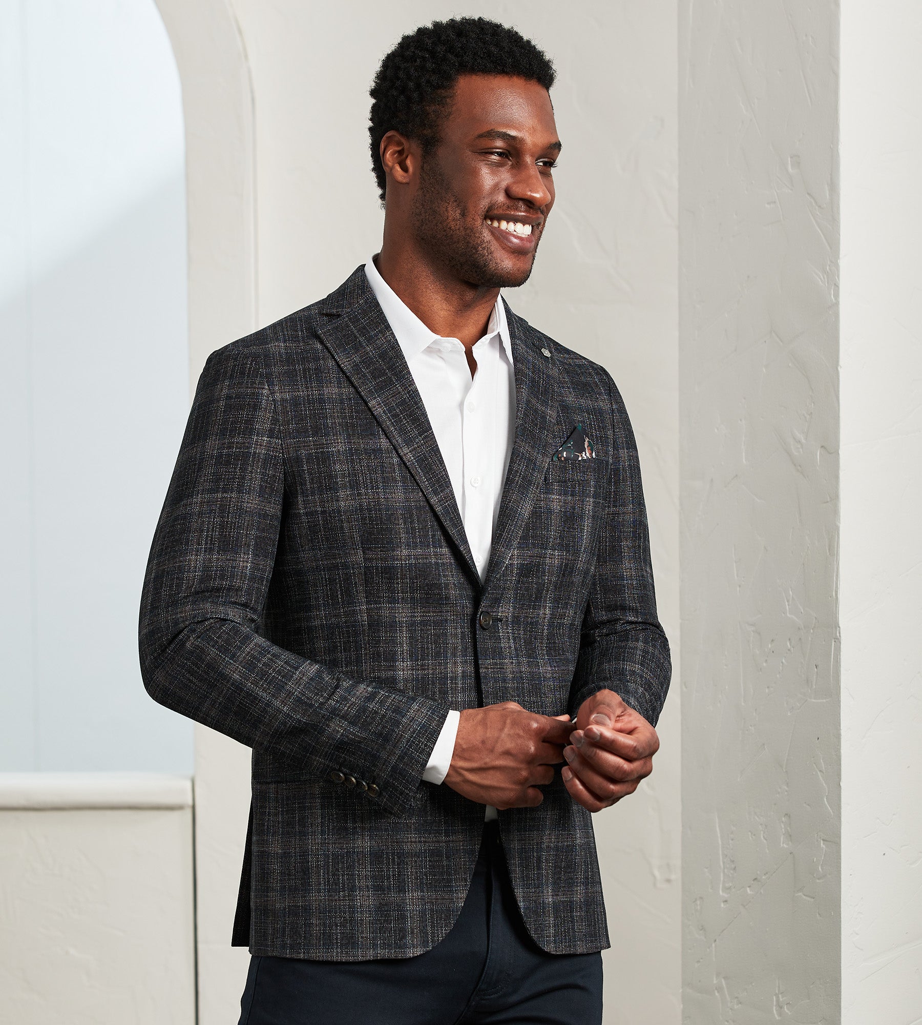 Modern Fit Woven Check Sport Jacket