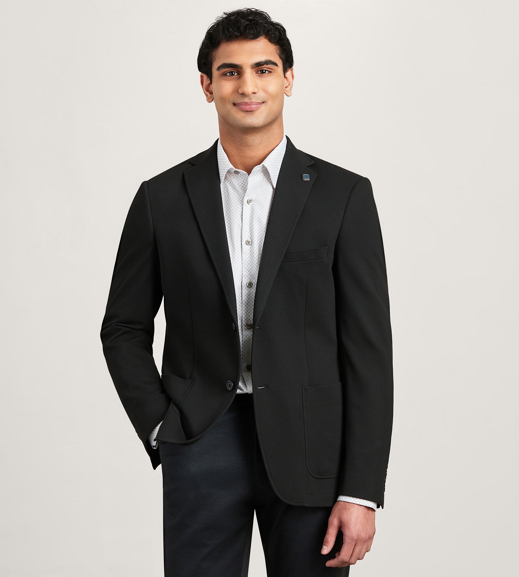 Modern Fit Knit Textured Sport Jacket | Hechter Paris | Tip Top