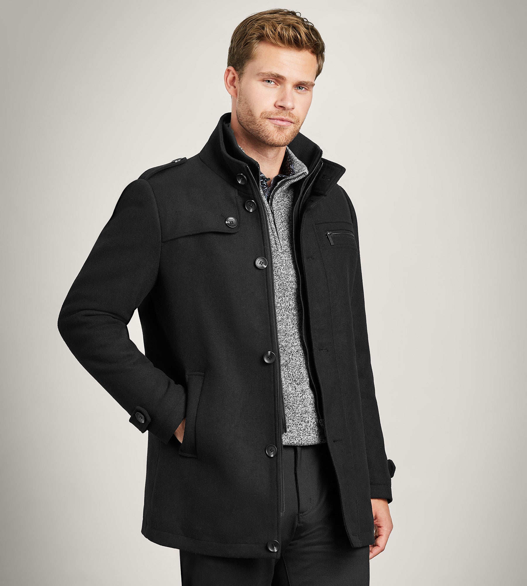 Modern Fit Mid-Length Field Coat with Bib – Tip Top