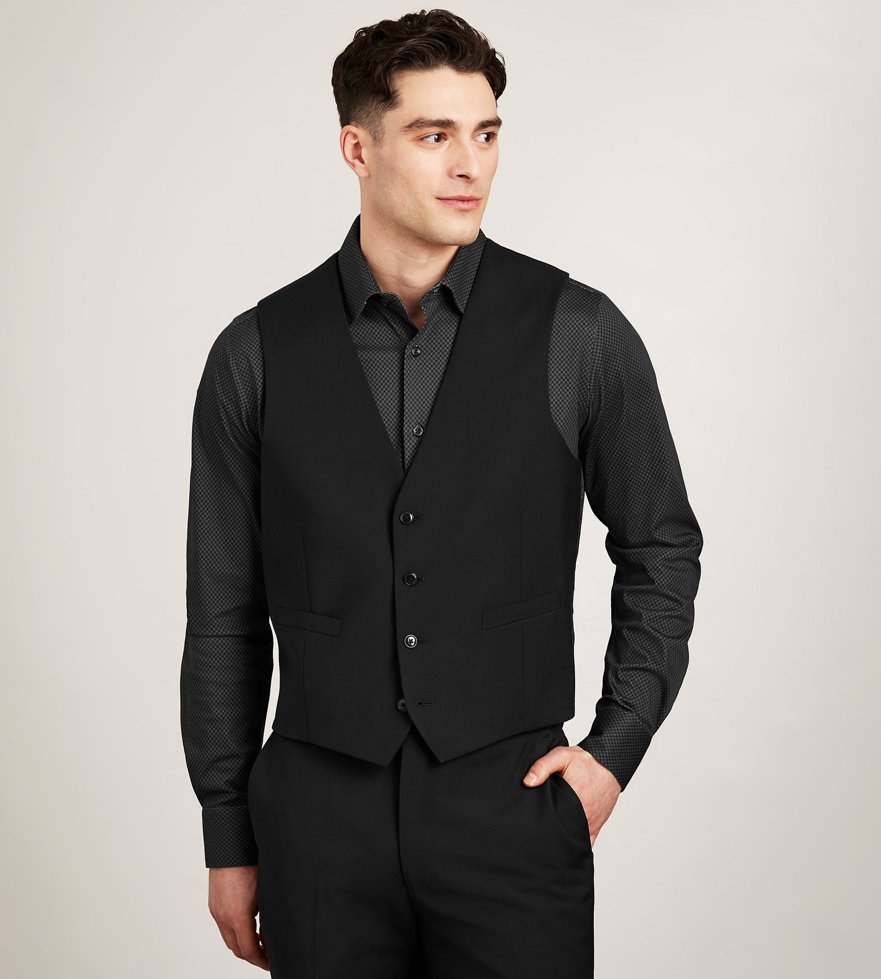 Black Neat Suit Vest – Tip Top