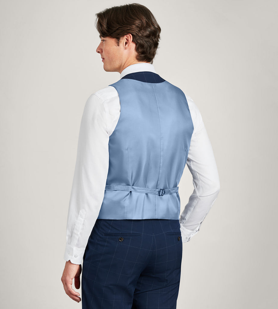 Navy Windowpane Suit Vest – Tip Top