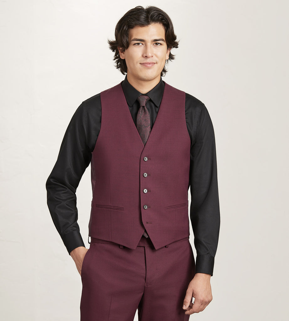 red floral headpiece