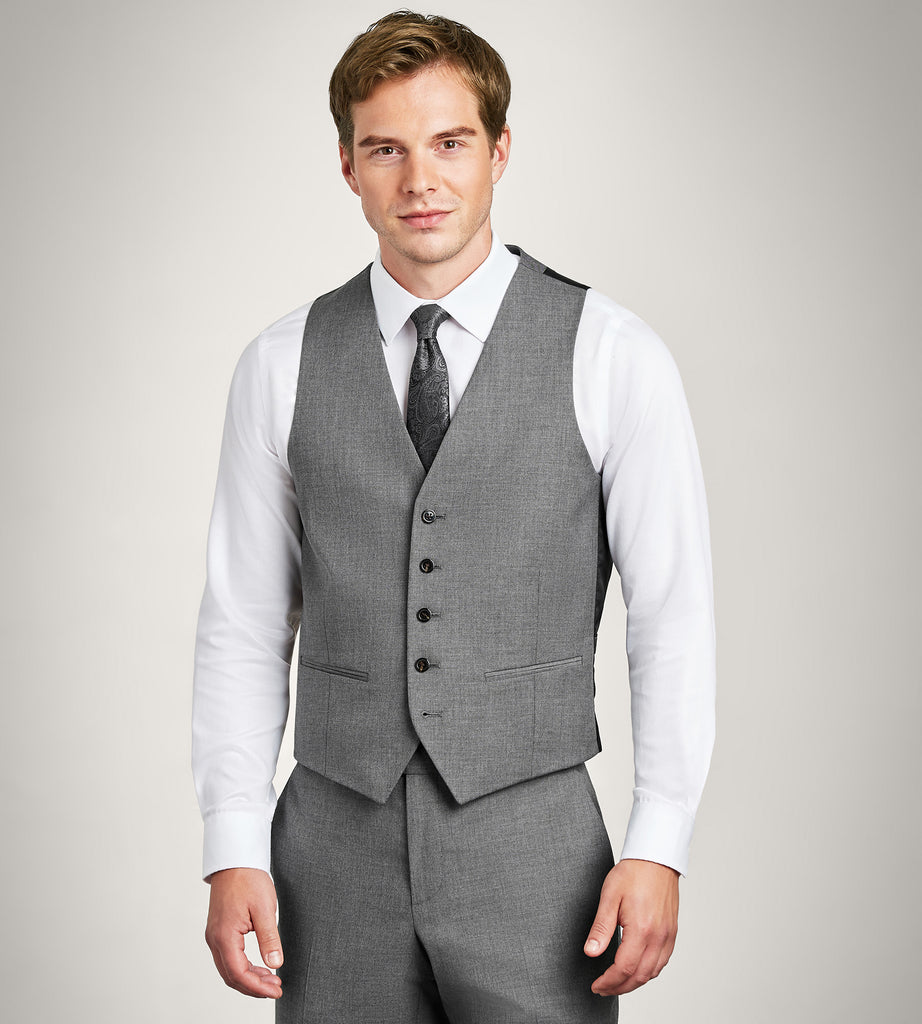 Grey Solid Suit Vest | G Grafton | Tip Top | Canada's Source for
