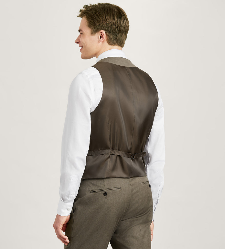Brown Solid Suit Vest – Tip Top