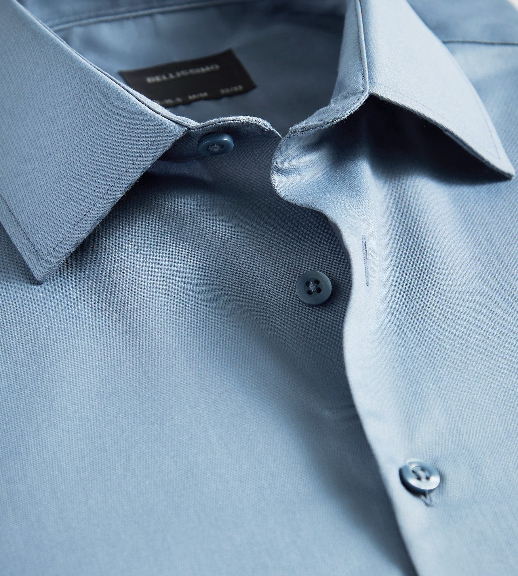 Modena Men’s CLOR Regular Fit Dress Shirt – French Blue, Long Sleeve, Wrinkle Resistant