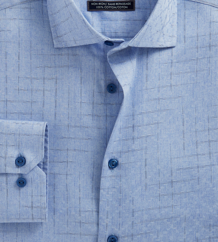 Modern Fit Geo Print Dress Shirt Tip Top