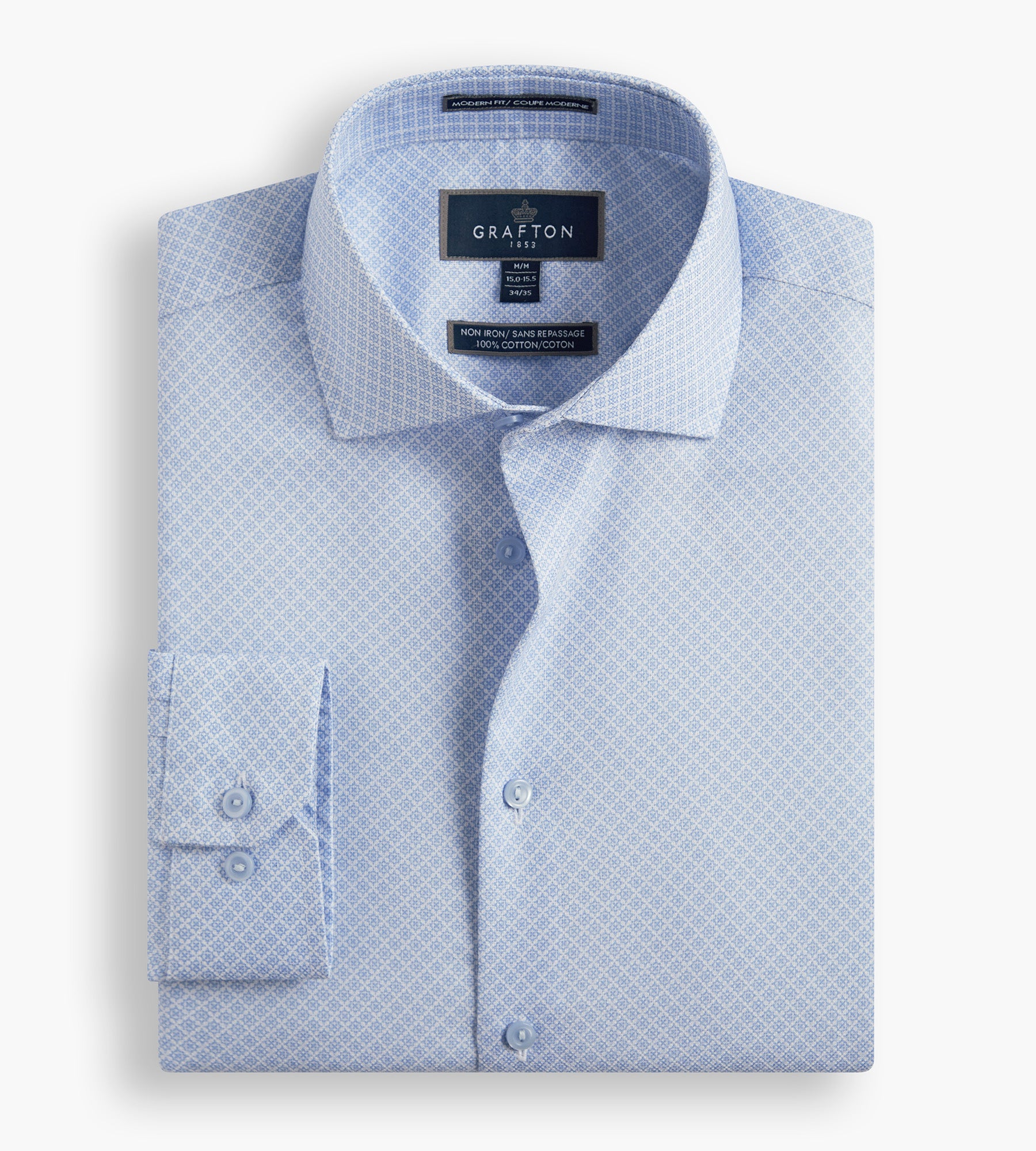 Modern Fit Geo Print Dress Shirt – Tip Top