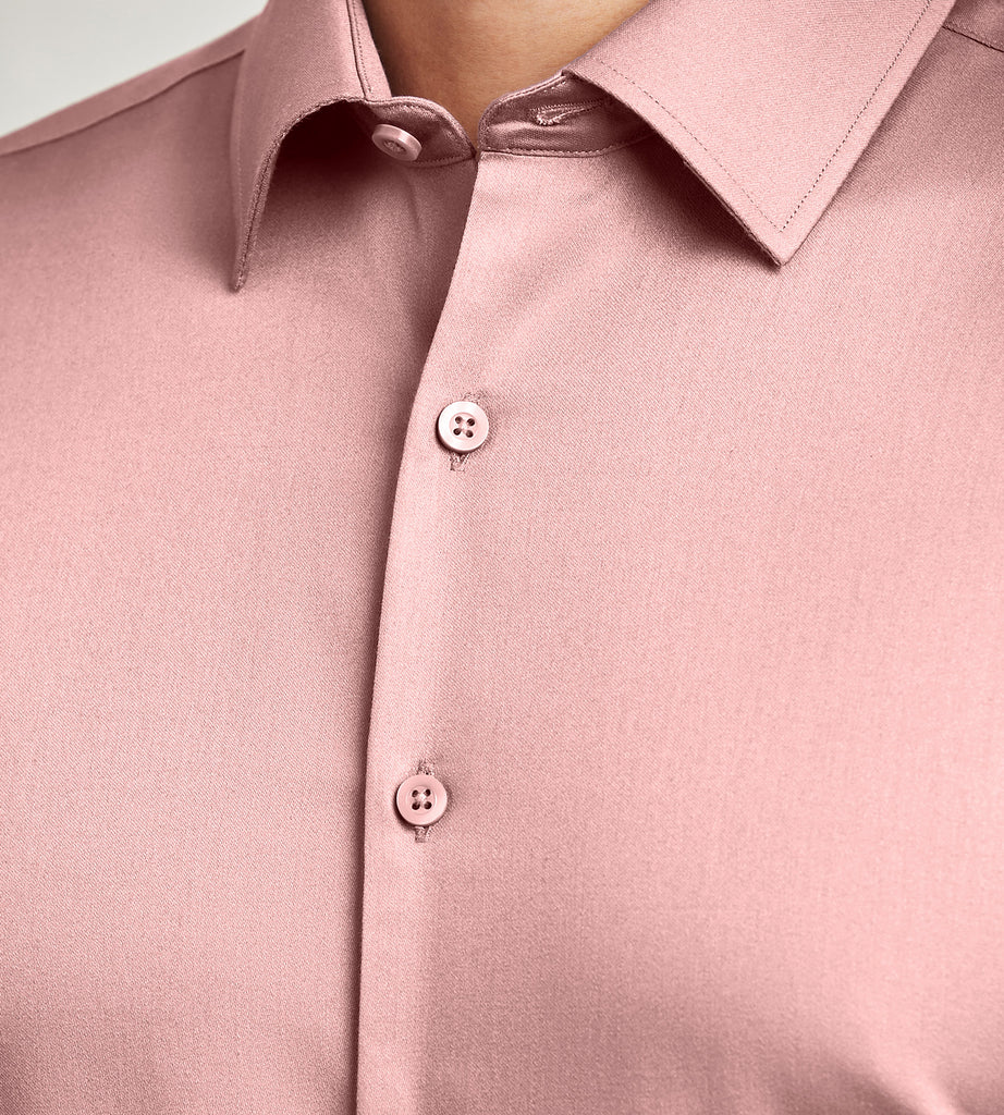 Slim Fit Non- Iron Sateen Dress Shirt  Tip Top