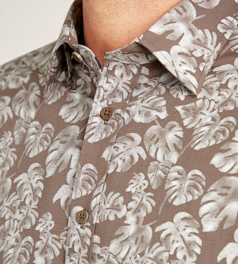 Short Sleeve Textured Linen Like Casual Shirt – Tip Top
