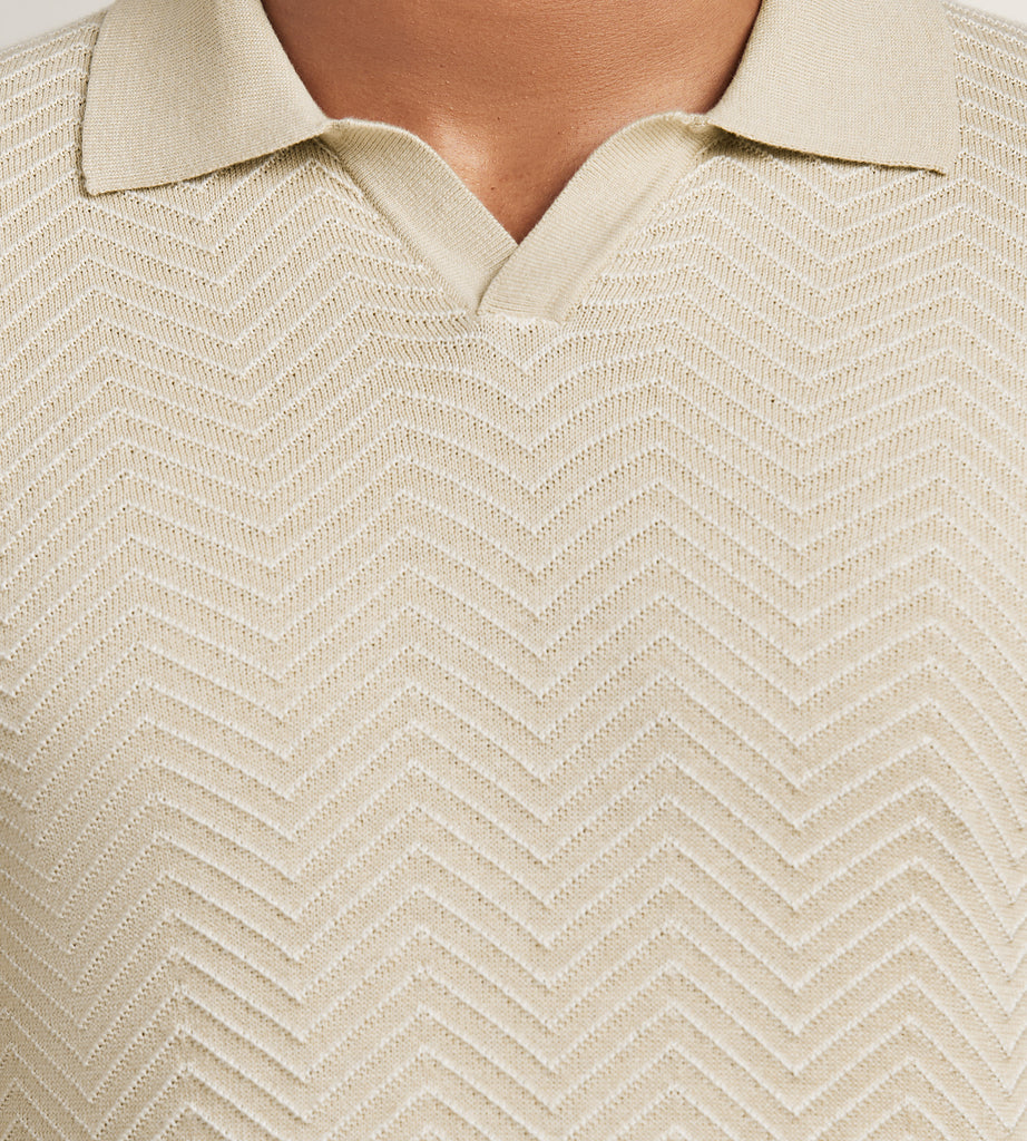 トップス THE TOE Herald Short Sleeve Polo Knit Herald Short Sleeve Polo Knit – THE TOÉ