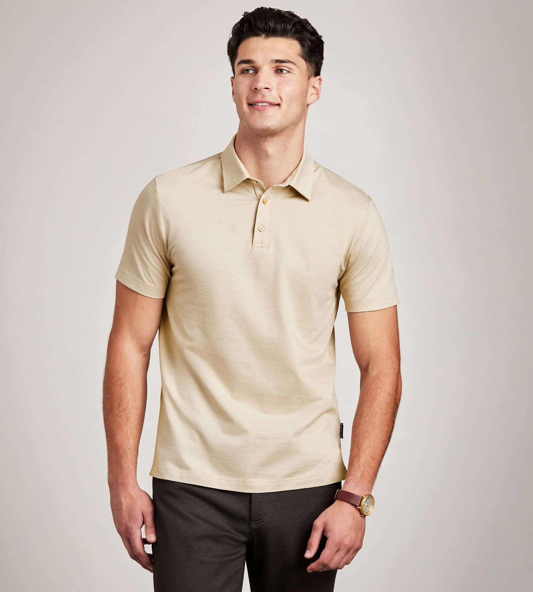 Hechter Paris Modern Fit Geo Pattern Structured Collar Polo – Tip Top