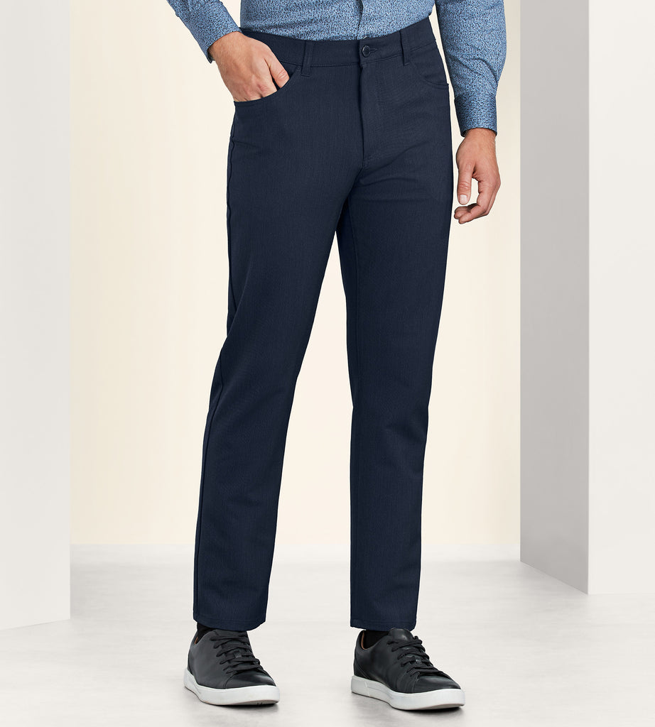 Shop for Striped 4 Way Stretch Pants with Coin Pocket for men