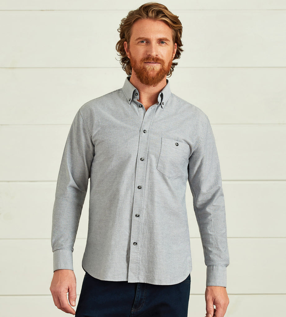 Modern Fit Long Sleeve Oxford Sport Shirt – Tip Top