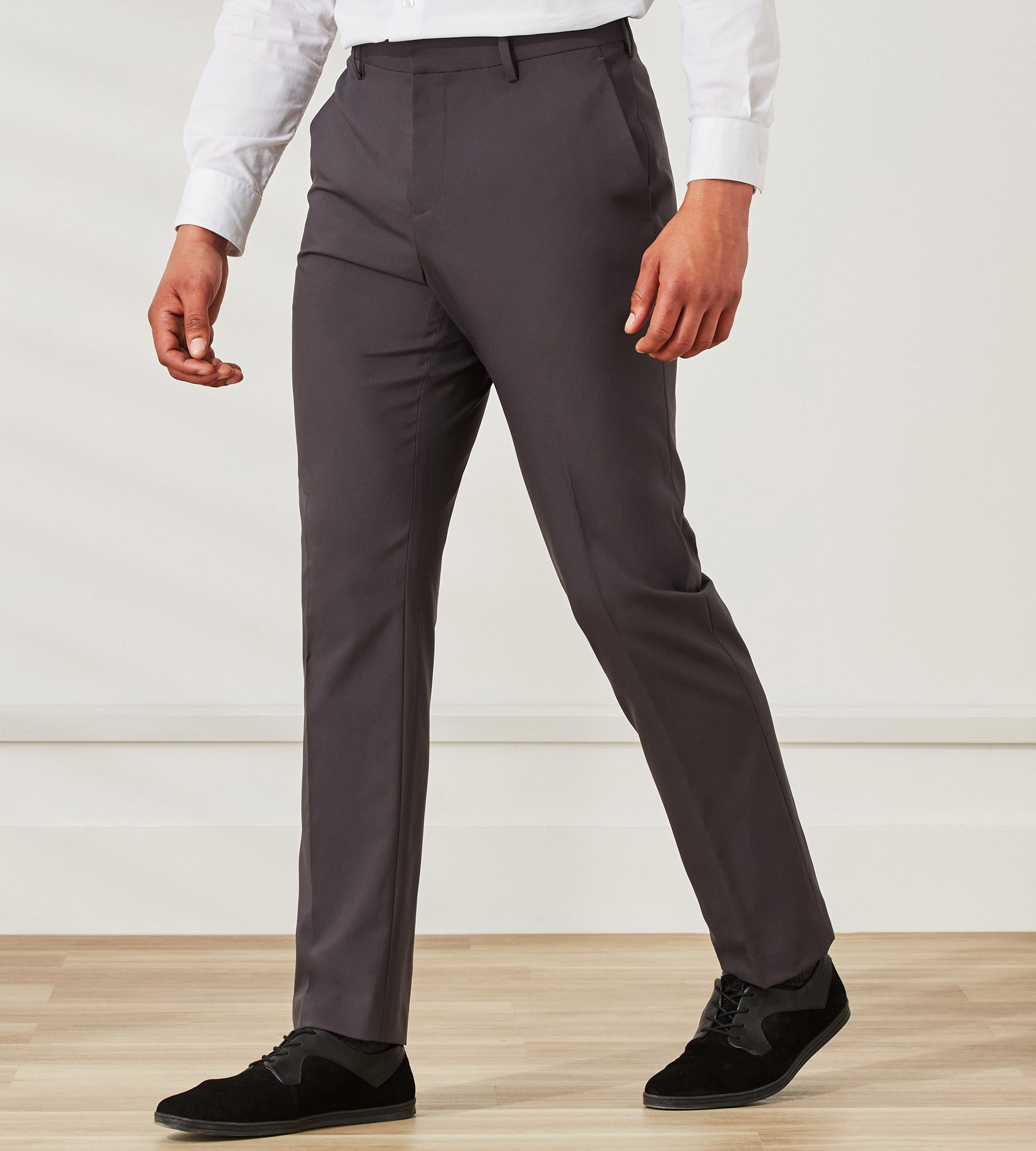 Style Best Mens Skinny Dress Pants CHARCOAL 40W-32L