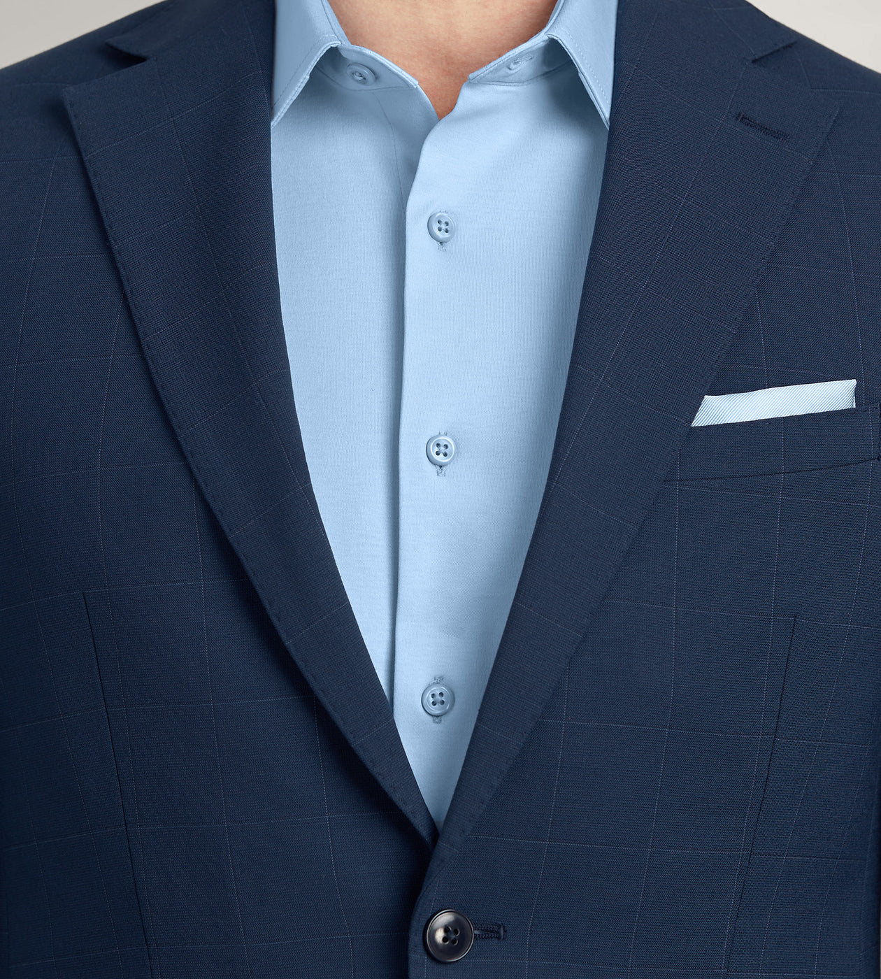 Slim Fit Blue Windowpane Suit – Tip Top