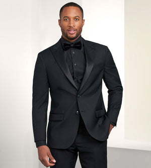 Black tuxedo long dress hotsell