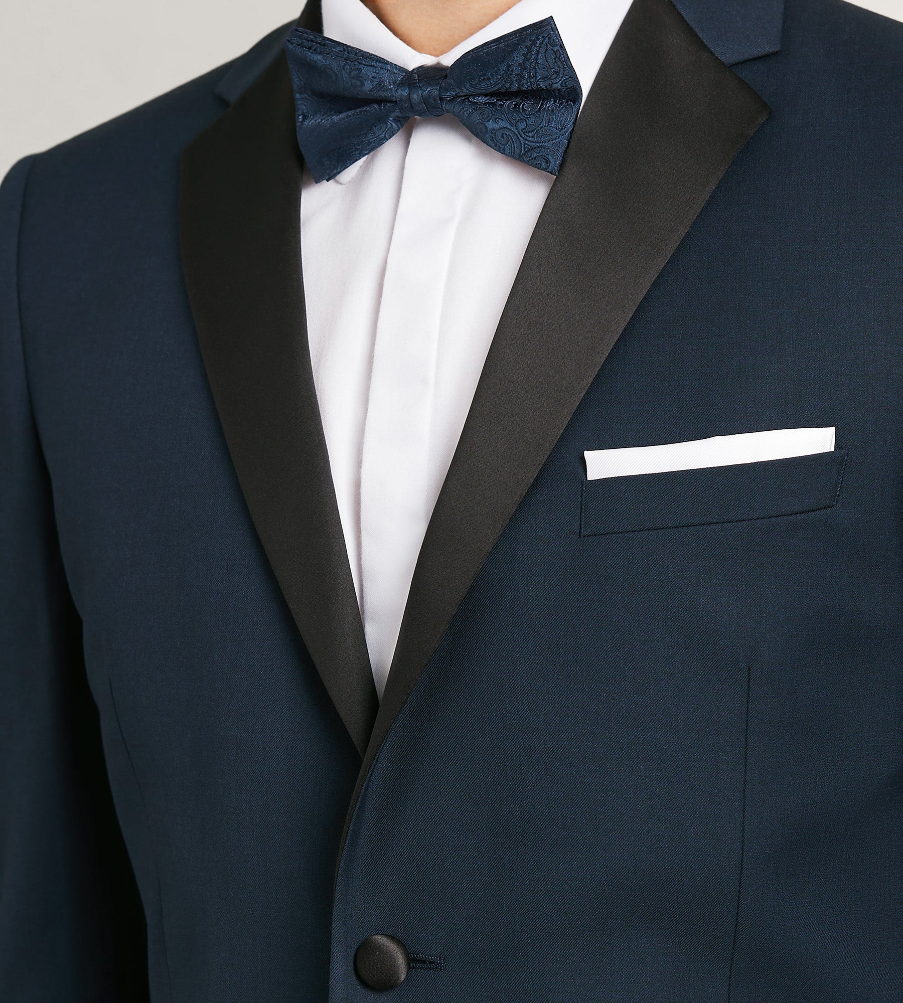 Slim Fit Navy Notch Lapel Solid Tuxedo – Tip Top