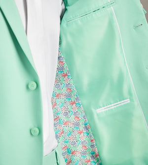 Slim Fit Green Solid Suit – Tip Top