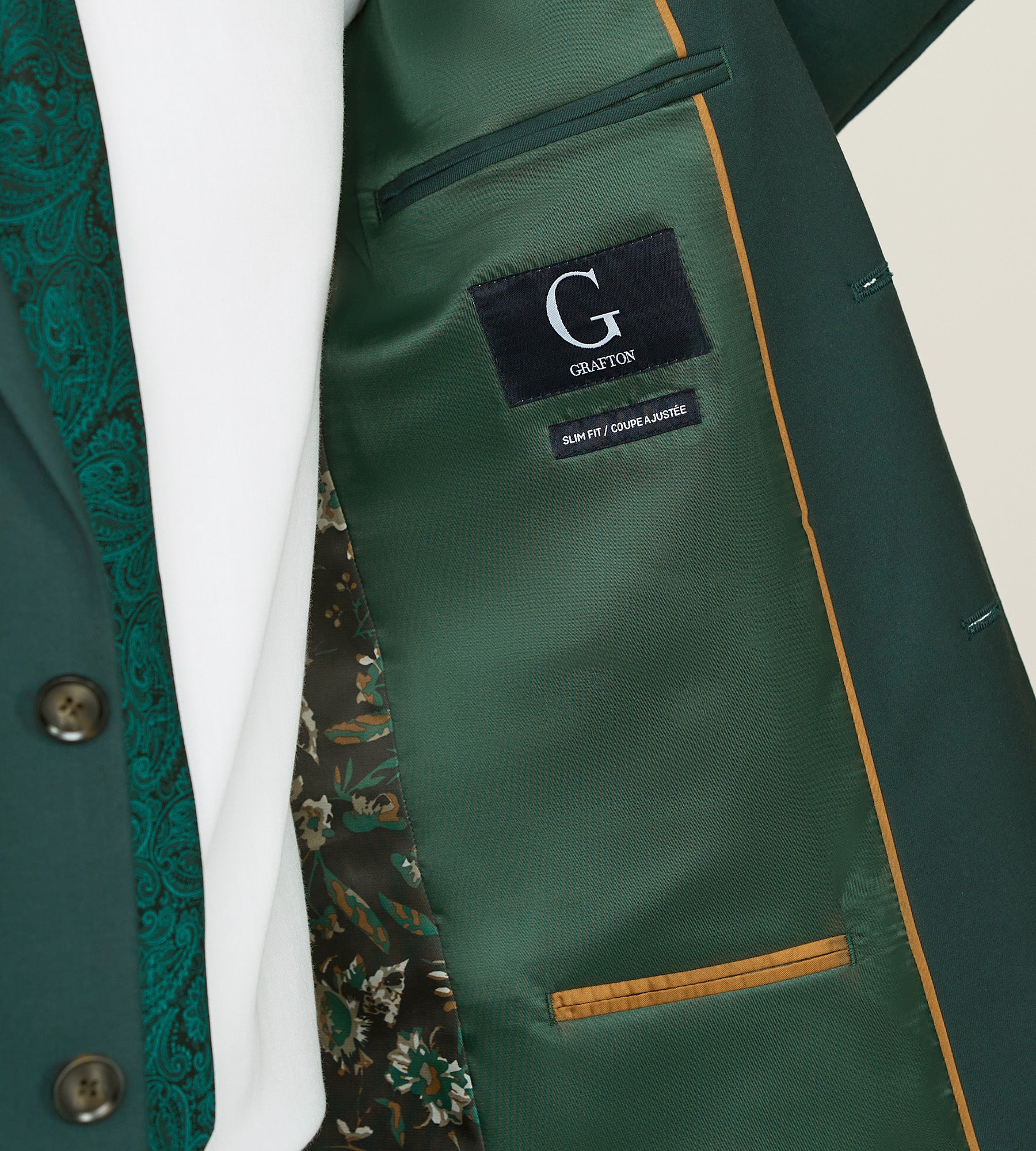 Jungle green men's designer suit - Standard Clothing Store