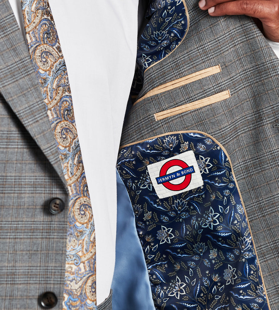 Slim Fit Check Peak Lapel Suit Separate Jacket – Tip Top