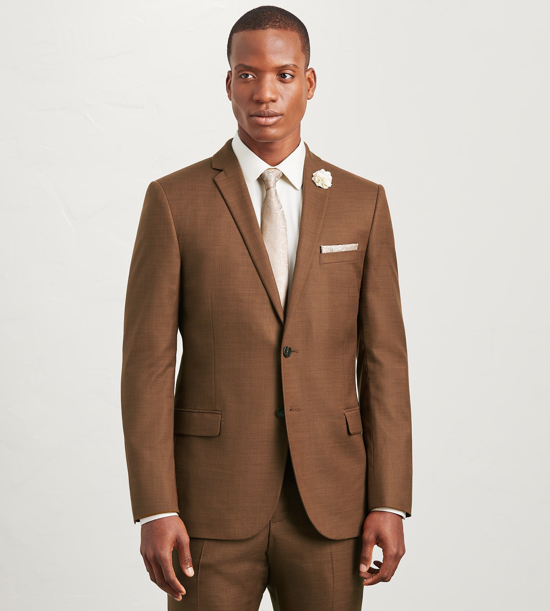 Modern Fit Cappuccino Solid Suit
