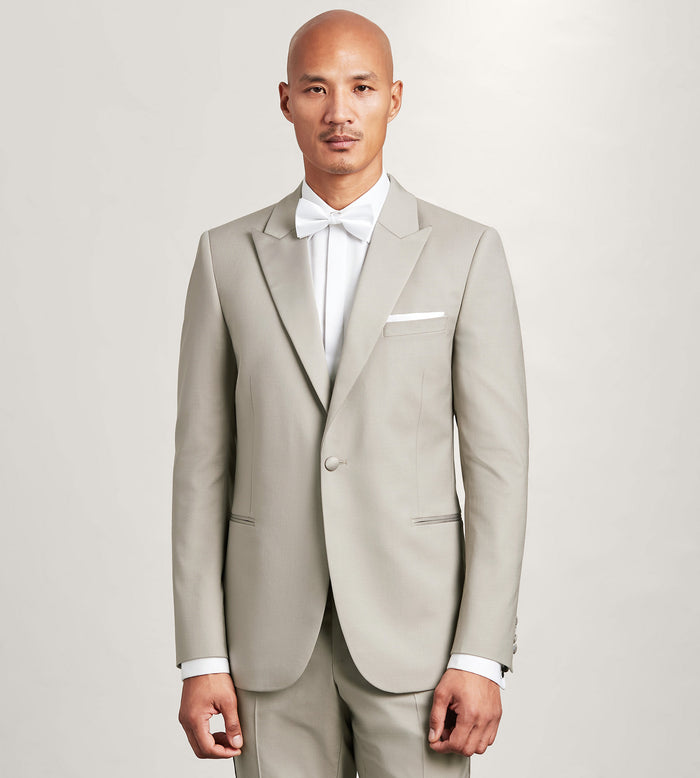 tip top Slim Fit Tan Solid Tuxedo