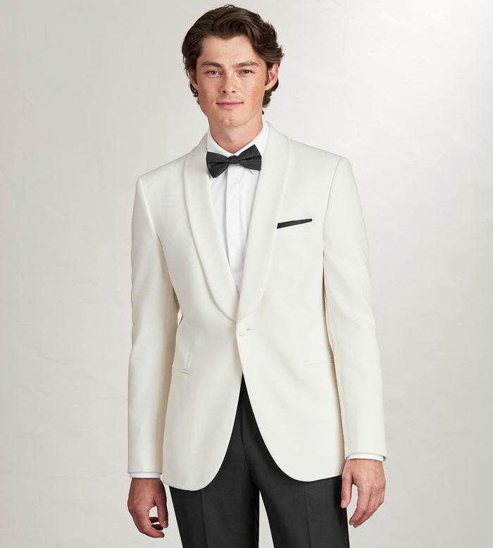 tip top Slim Fit Ivory Solid Tuxedo