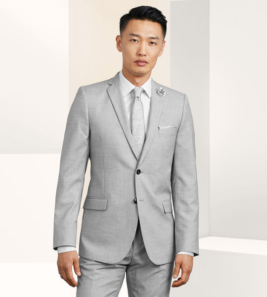 Plaid Light Gray Suit | The Best Suits – Banzido