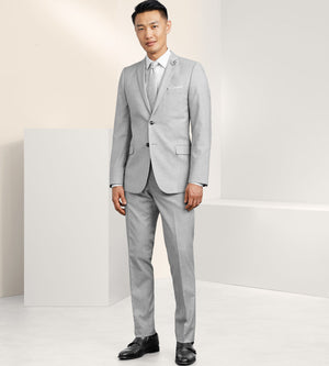 Fitted grey suit hotsell