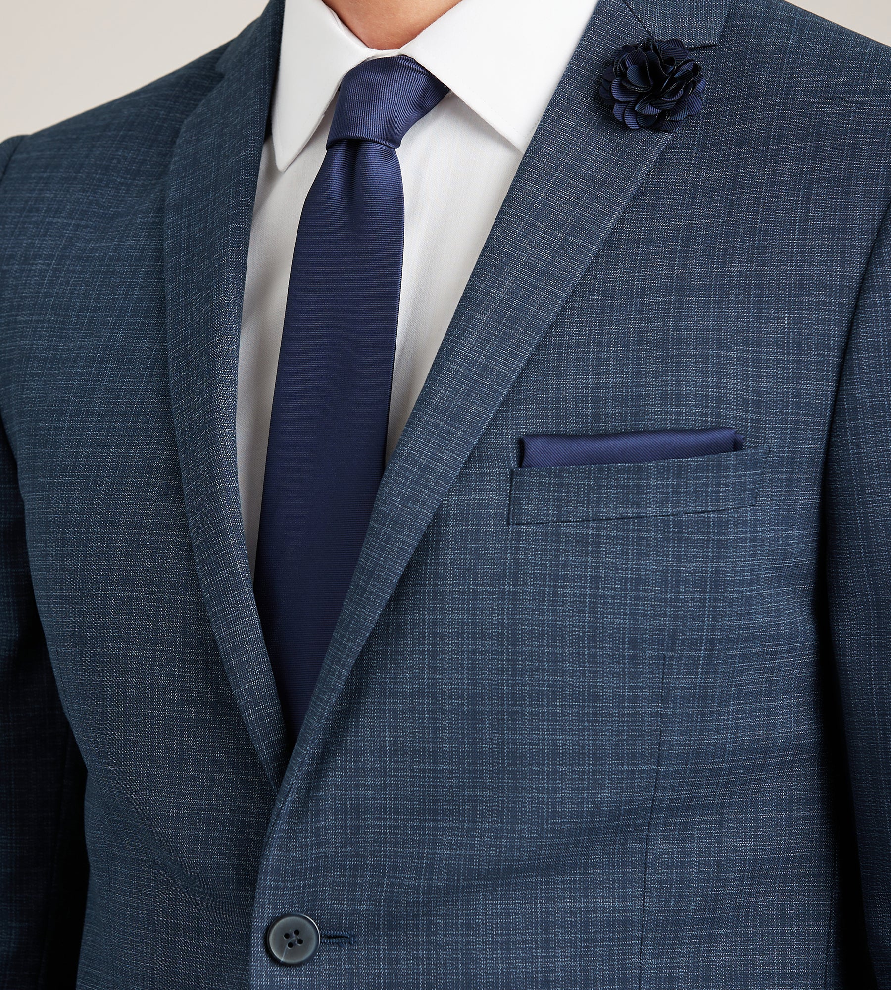 Slim Fit Blue Check Suit Jacket – Tip Top