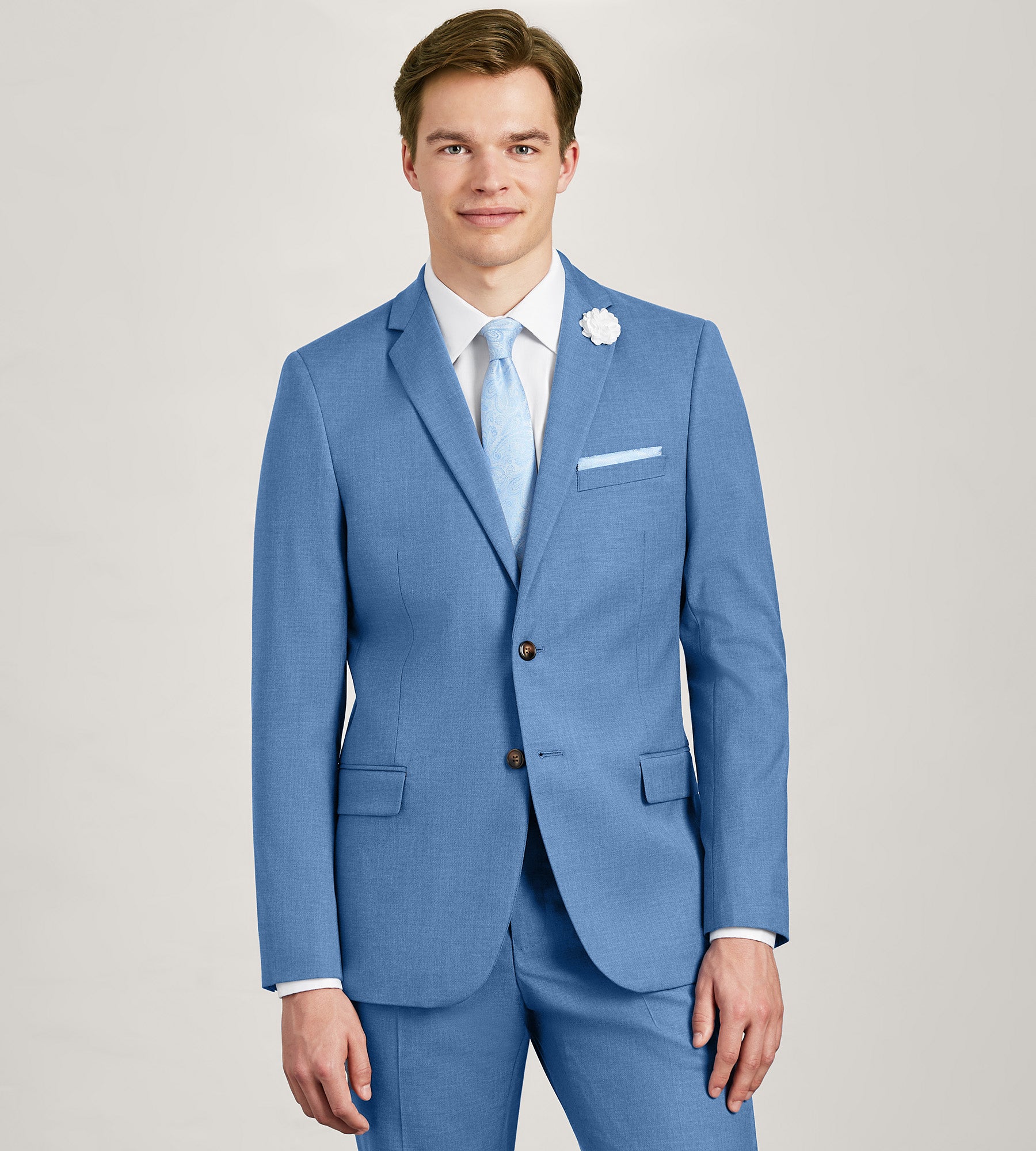 Slim Fit Denim Solid Suit Jacket