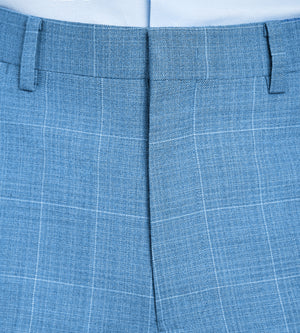 Modern Fit Blue Plaid Suit Pants – Tip Top