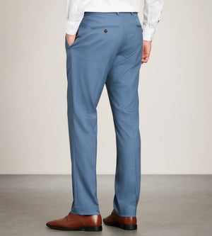 Slim Fit Steel Blue Solid Suit Pants – Tip Top