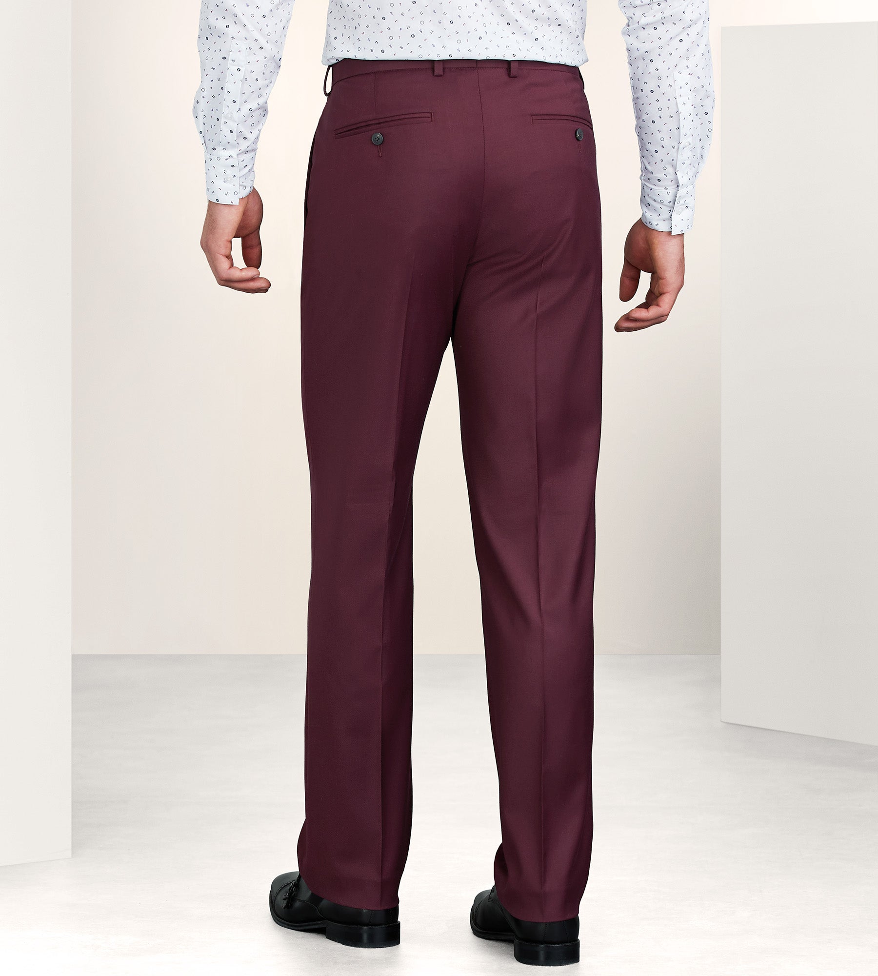 Mens burgundy dress pants discount