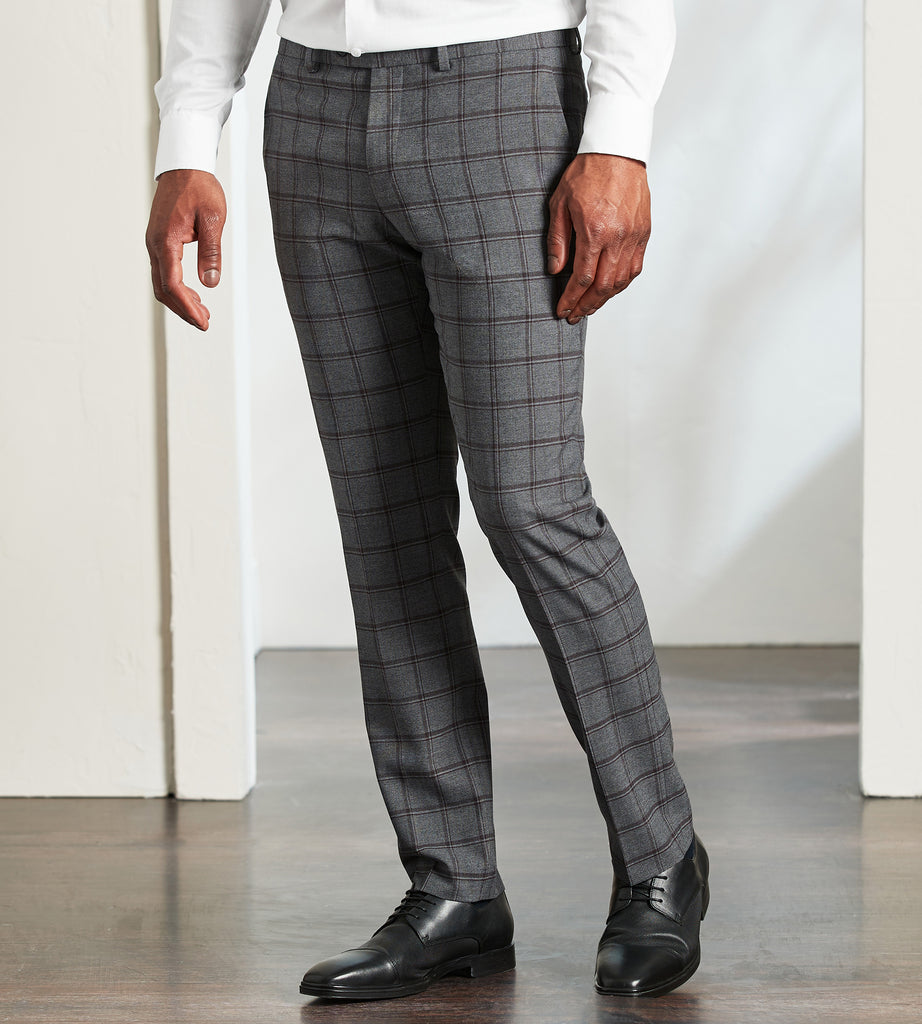 Slim Fit Stretch Check Suit Separate Pants – Tip Top