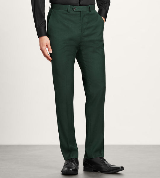 Slim Fit Dark Green Solid Suit Pant Tip Top Slim Fit Dark Green Solid Suit Pant Tip Top