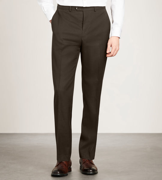dark brown dress pants mens Modern Fit Dark Brown Solid Suit Pants – Tip Top
