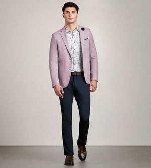Modern Fit Woven Textured Sport Jacket – Tip Top