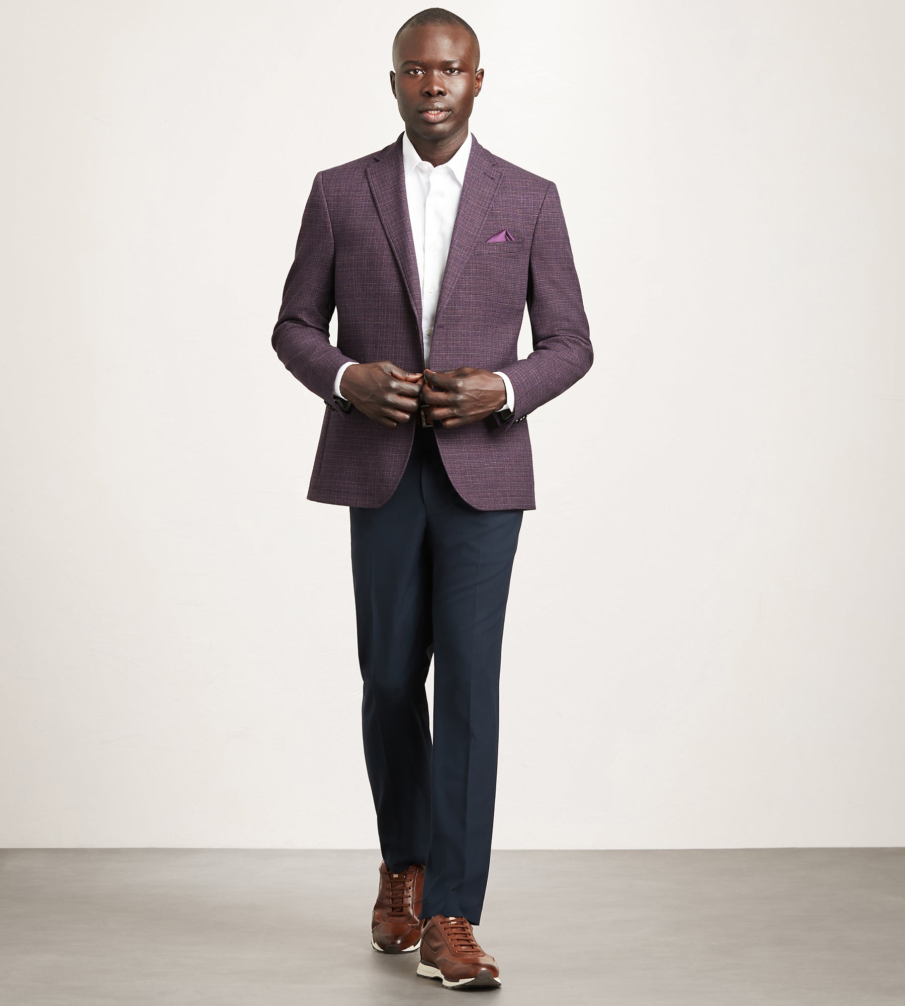 Modern Fit Woven Multi Mini Check Sport Jacket – Tip Top