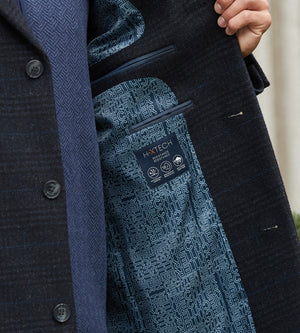 Navy wool sales long coat
