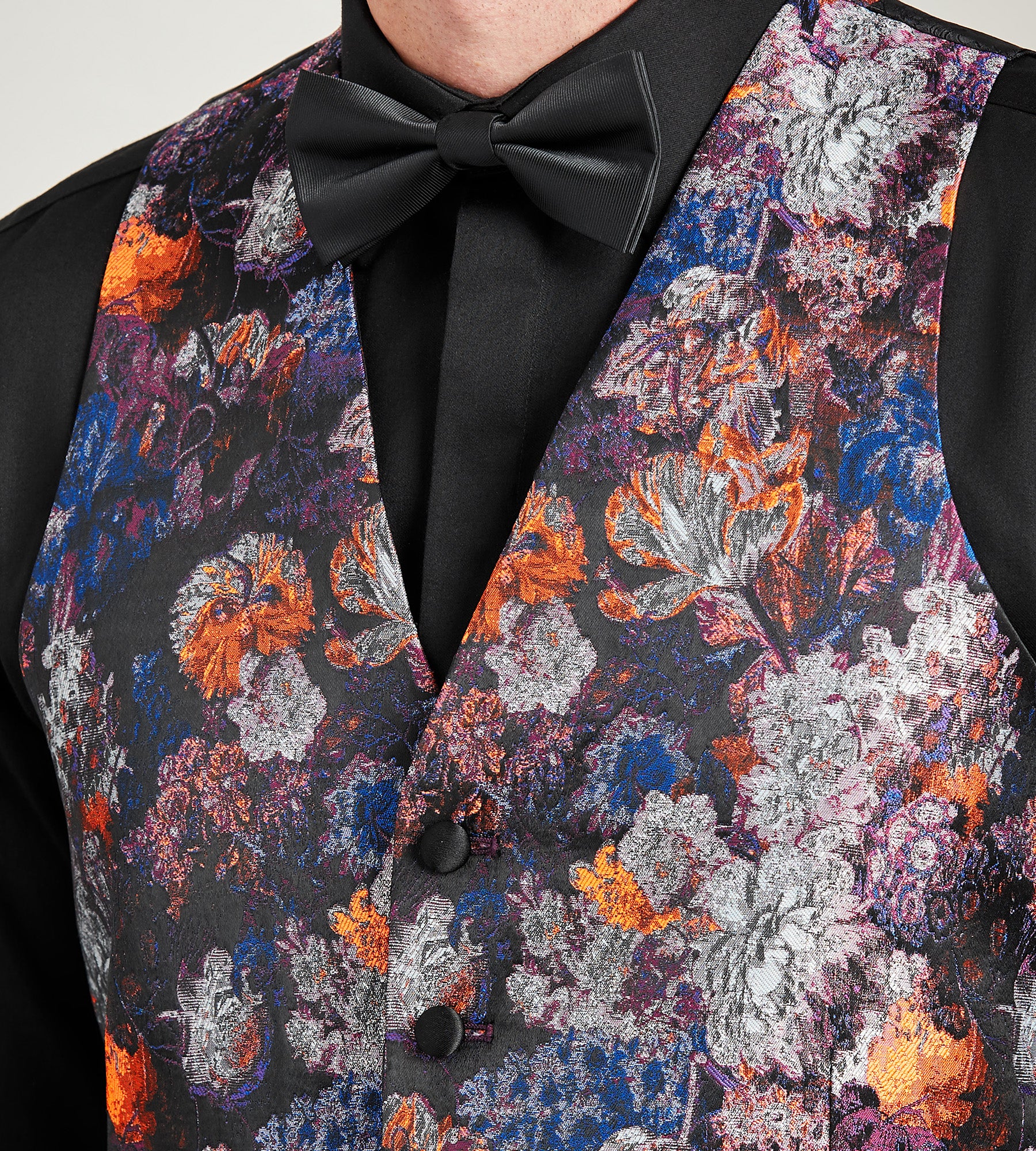 Blue Jacquard Tuxedo Vest | Tip Top | Canada's Source for Suit Vests