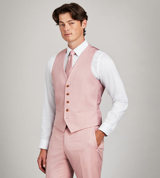 Light Pink Solid Suit Vest – Tip Top