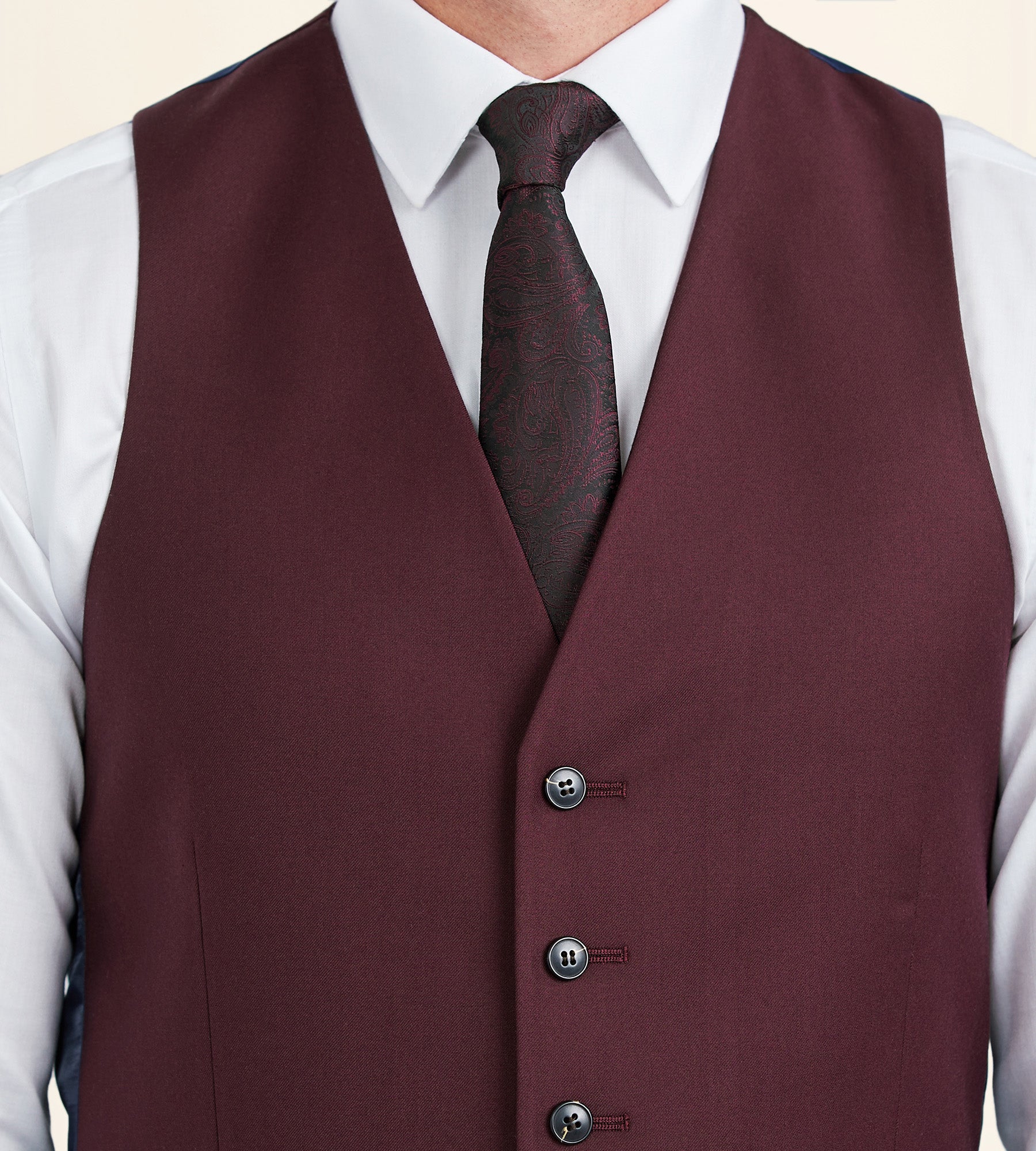 G Grafton Men s Suit Separate Vest in Burgundy Size 3X Polyester Rayon Elastane Tip Top