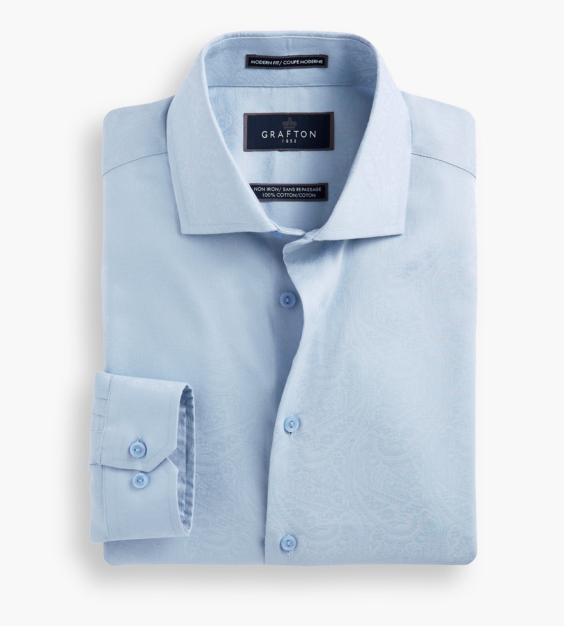 Modern Fit Ultra-Luxe Paisley Dress Shirt | Grafton 1853