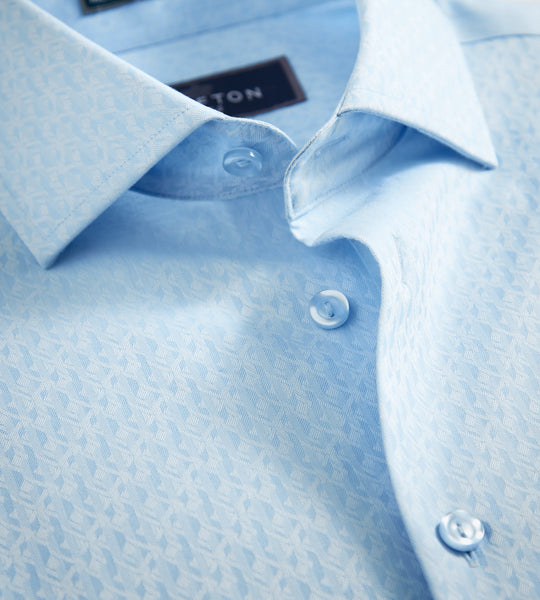 Modern Fit Geo Jacquard Non-Iron Dress Shirt – Tip Top