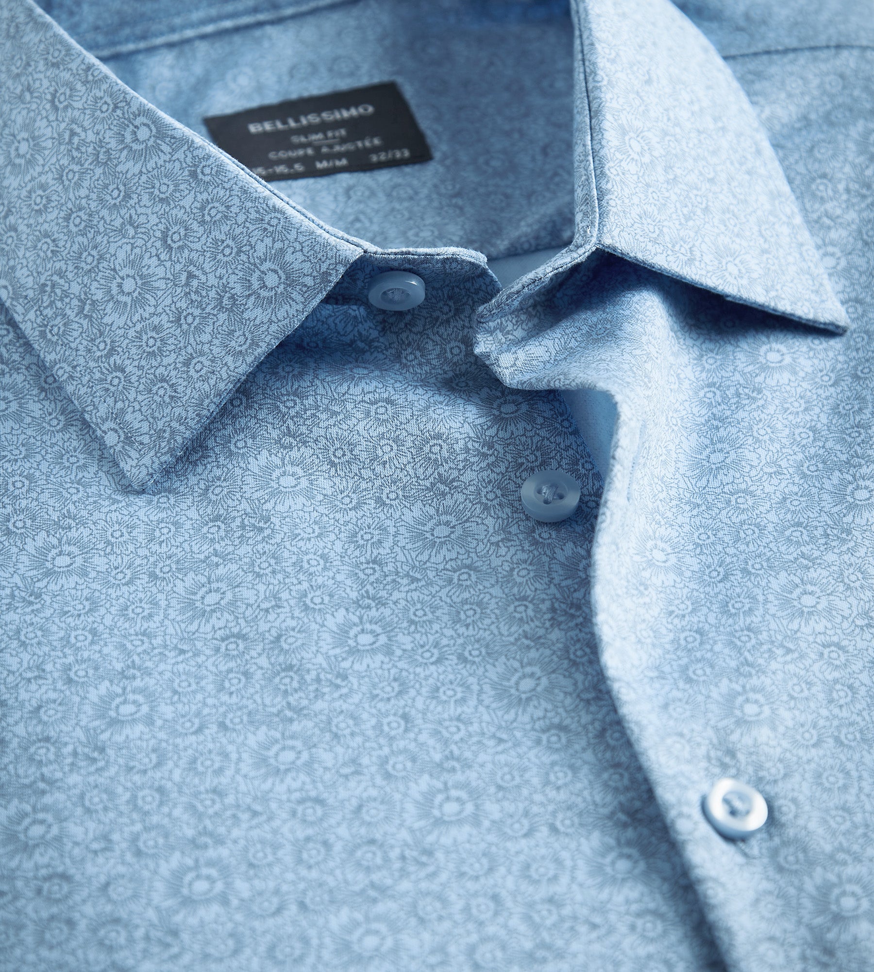 Chemise habillée en satin coupe slim sans repassage