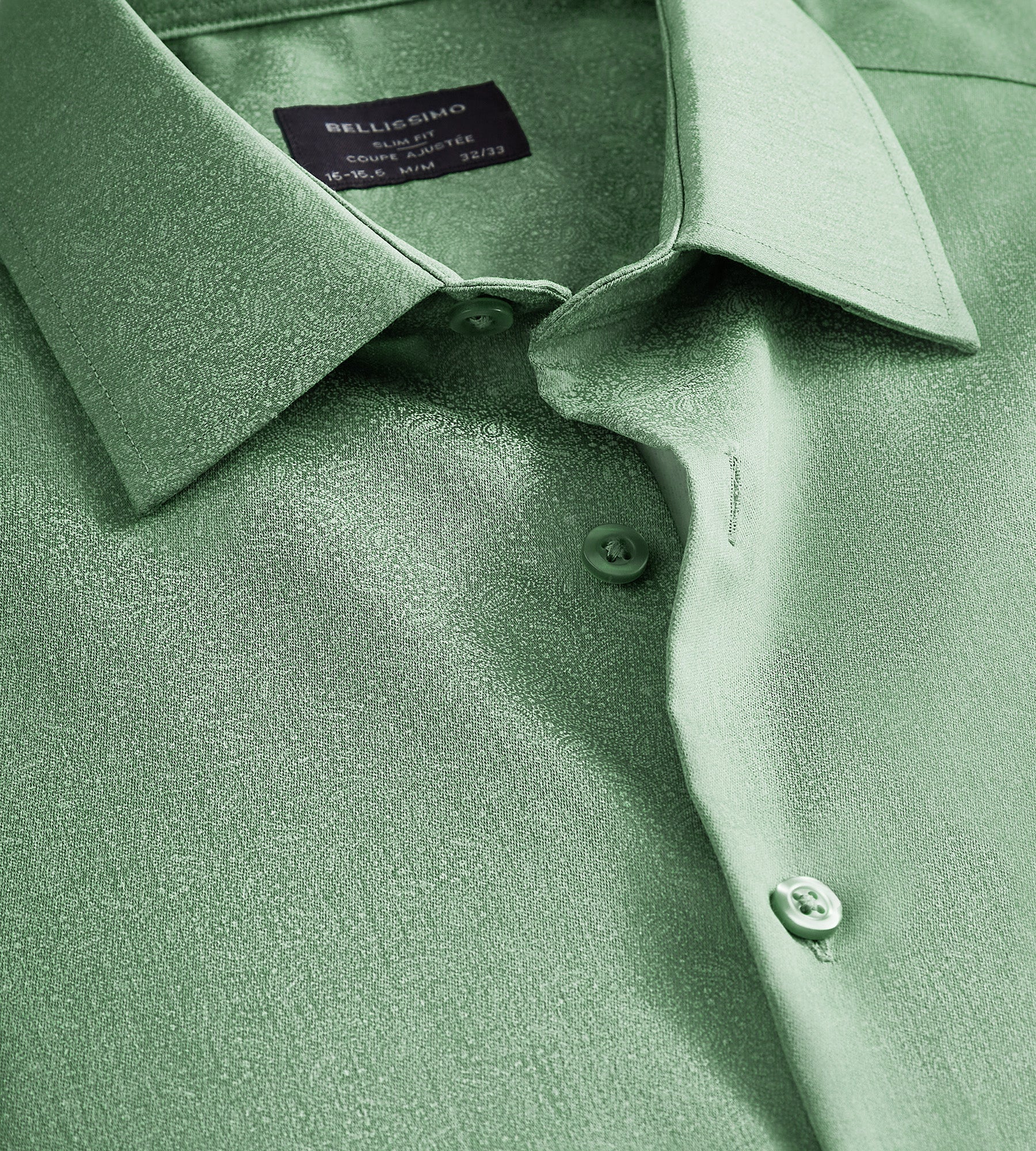 Slim Fit Non- Iron Sateen Dress Shirt